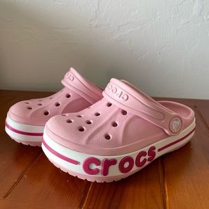 Toddler Bayaband Crocs - Pink size C 9